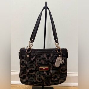 Coach Signature Kristin Metallic Zip Bag Tote/Shoulder Bag